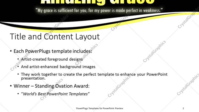Title and Content presentation slide layout