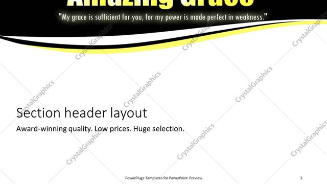 Section Header presentation slide layout