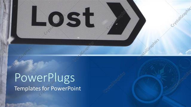 Presentation with bid - Bid white sign post with the text Lost in black