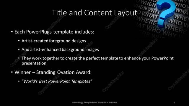 Title and Content presentation slide layout