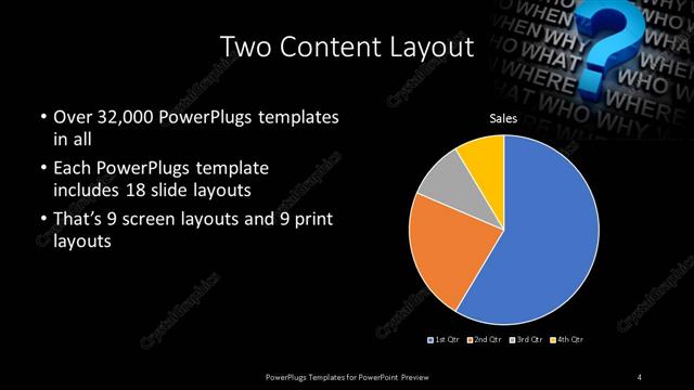 Two Content presentation slide layout