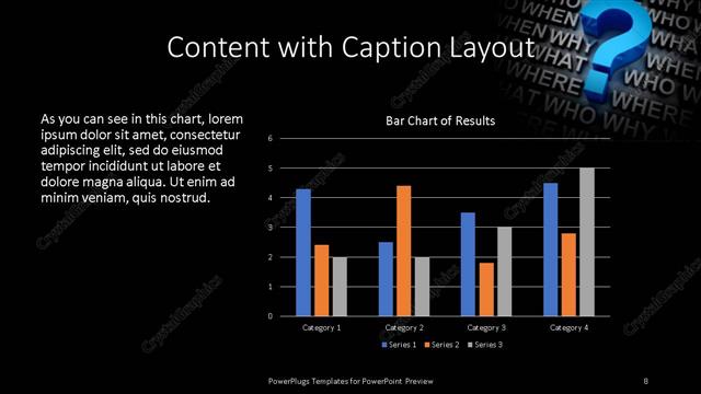 Content with Caption presentation slide layout