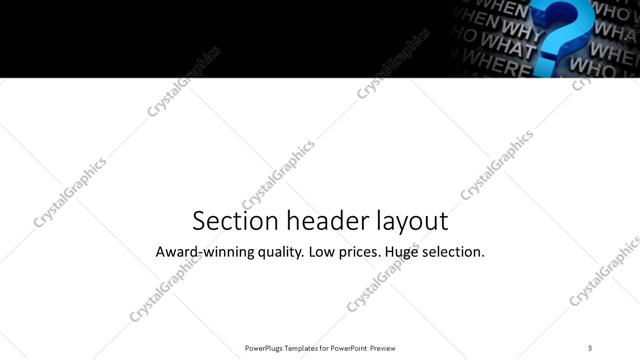 Section Header presentation slide layout