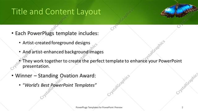 Title and Content presentation slide layout