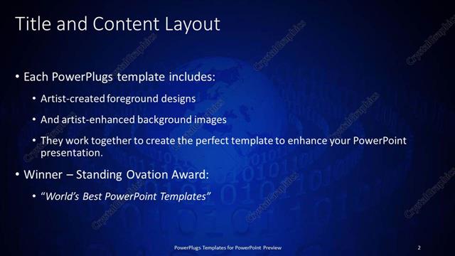 Title and Content presentation slide layout
