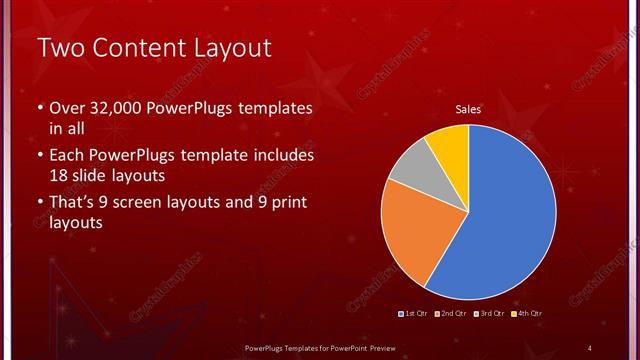 Two Content presentation slide layout