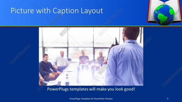 Picture with Caption presentation slide layout