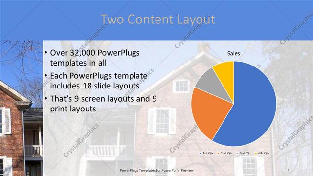 Two Content presentation slide layout
