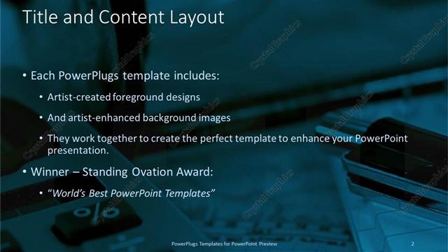 Title and Content presentation slide layout