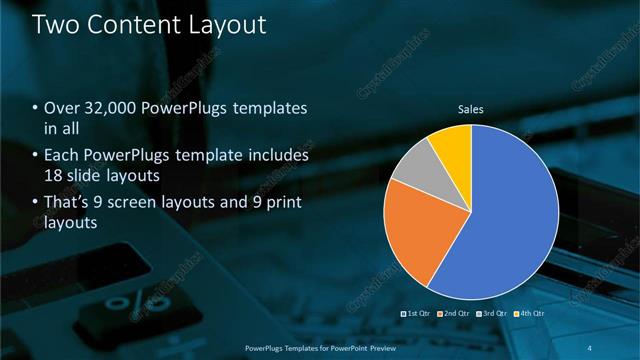 Two Content presentation slide layout