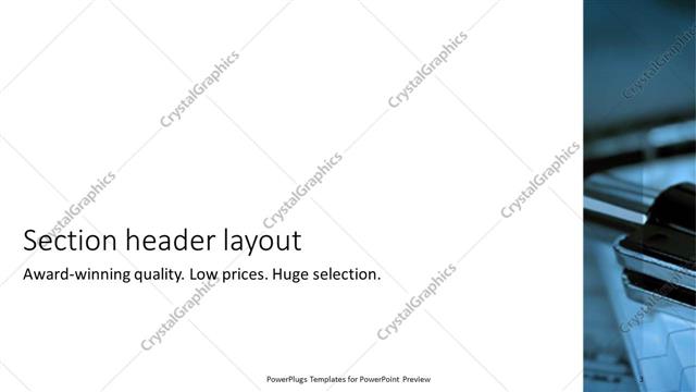 Section Header presentation slide layout