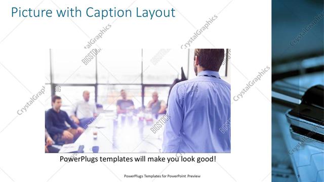 Picture with Caption presentation slide layout