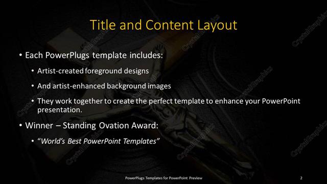 Title and Content presentation slide layout