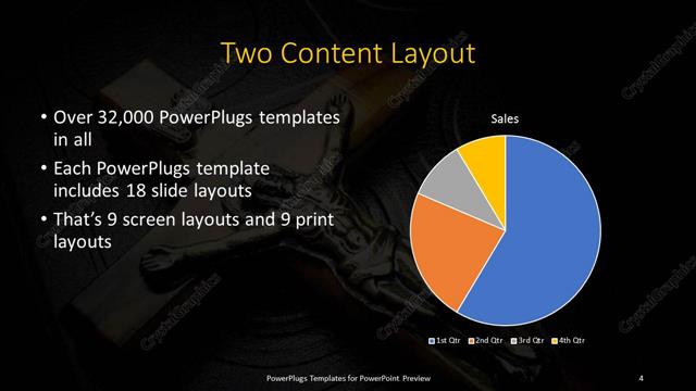 Two Content presentation slide layout