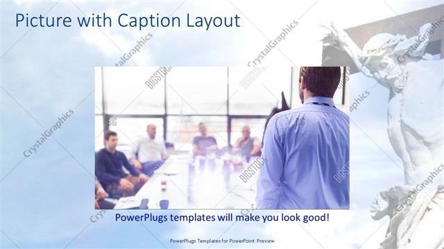 Picture with Caption presentation slide layout