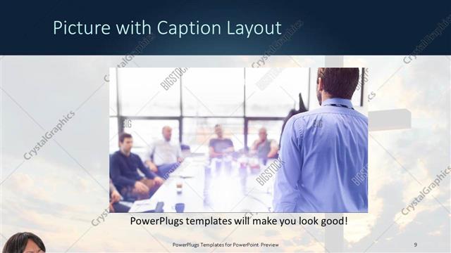 Picture with Caption presentation slide layout