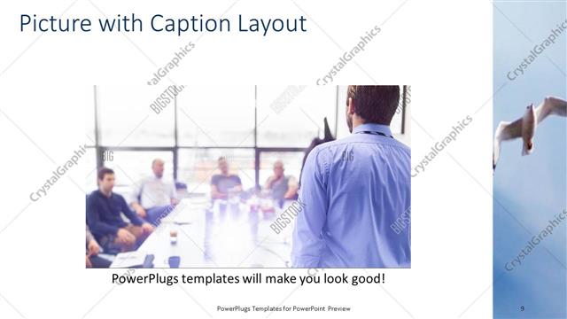 Picture with Caption presentation slide layout