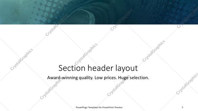 Section Header presentation slide layout