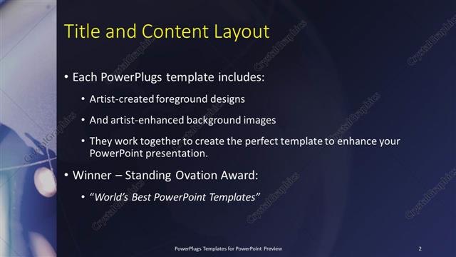 Title and Content presentation slide layout