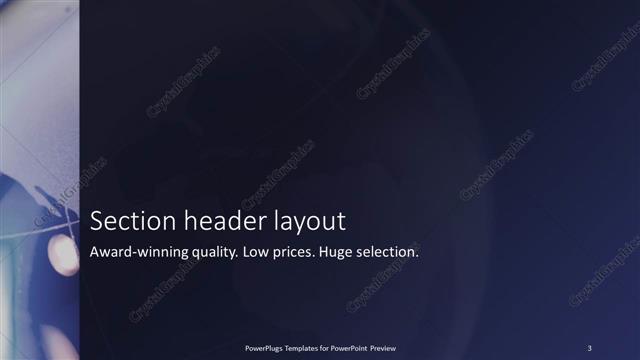 Section Header presentation slide layout