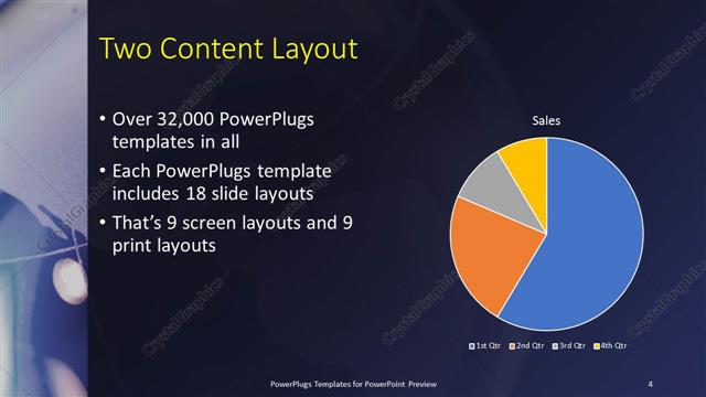 Two Content presentation slide layout