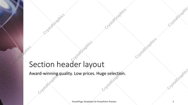 Section Header presentation slide layout