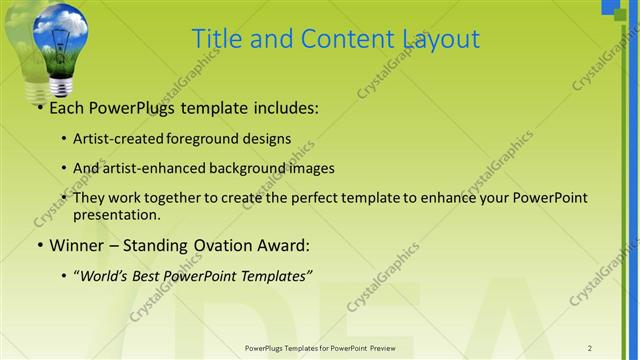 Title and Content presentation slide layout