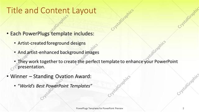 Title and Content presentation slide layout