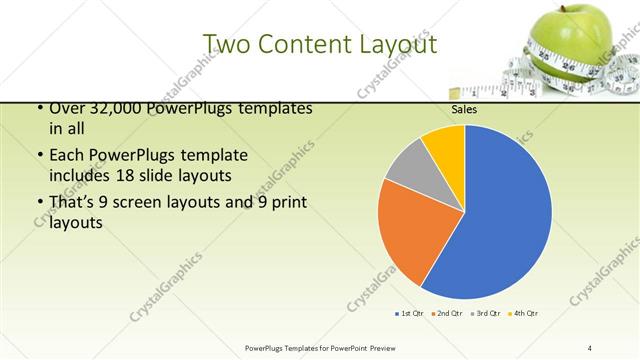 Two Content presentation slide layout