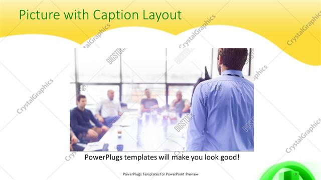Picture with Caption presentation slide layout