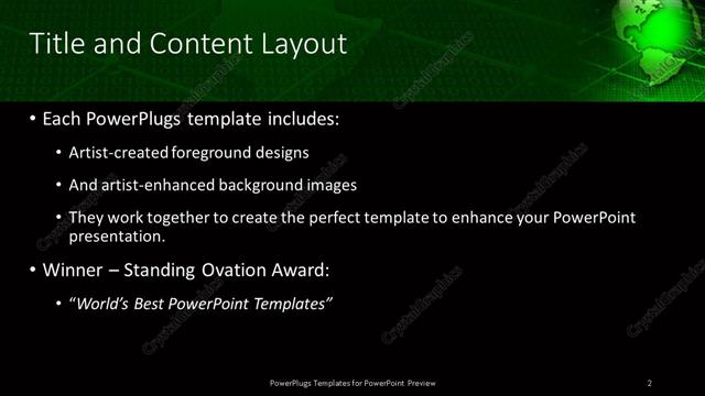 Title and Content presentation slide layout