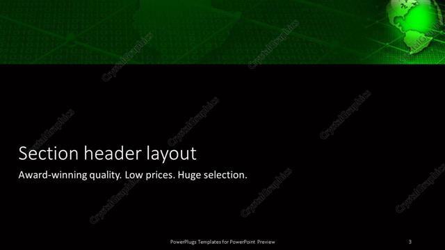 Section Header presentation slide layout