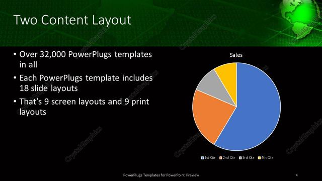 Two Content presentation slide layout