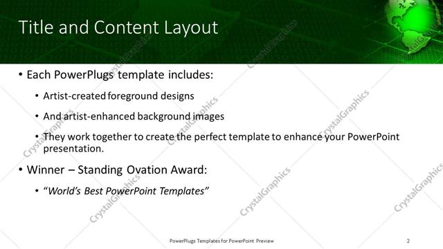 Title and Content presentation slide layout