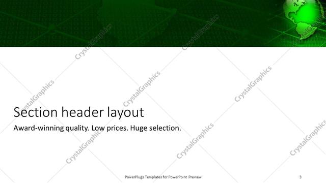 Section Header presentation slide layout
