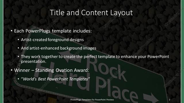 Title and Content presentation slide layout