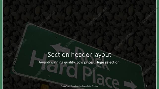 Section Header presentation slide layout