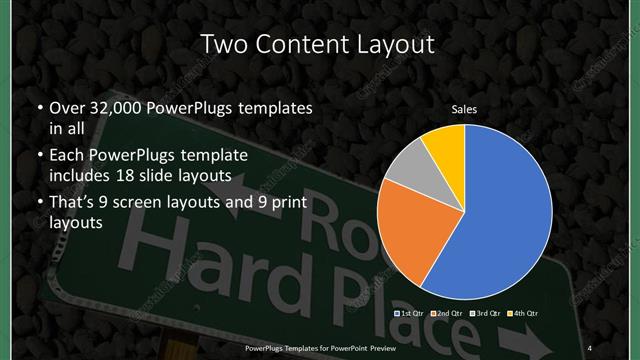 Two Content presentation slide layout