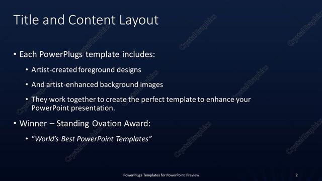 Title and Content presentation slide layout