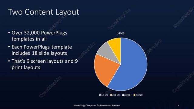 Two Content presentation slide layout