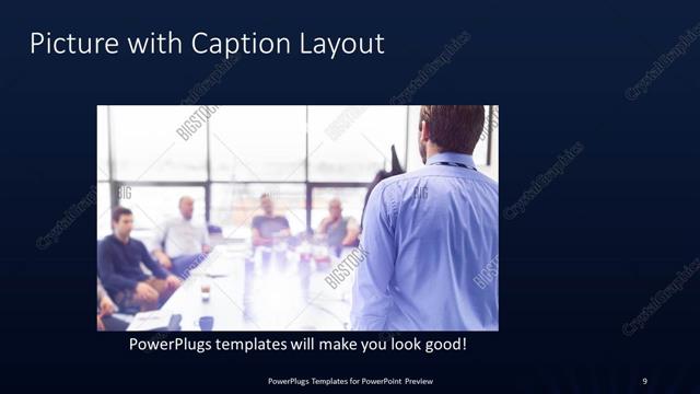 Picture with Caption presentation slide layout