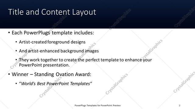Title and Content presentation slide layout