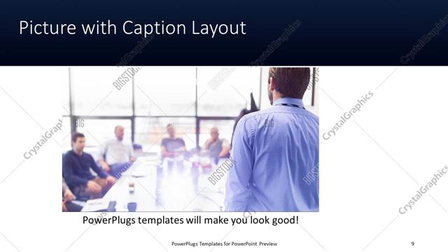 Picture with Caption presentation slide layout