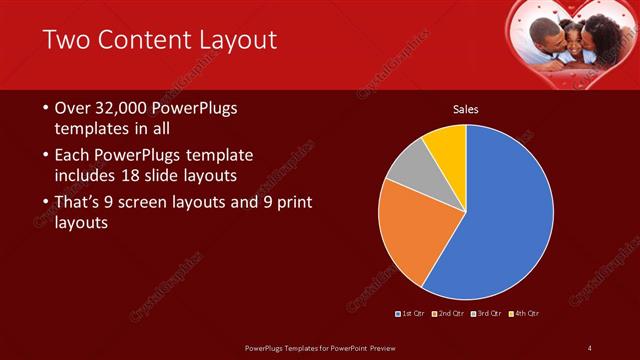 Two Content presentation slide layout