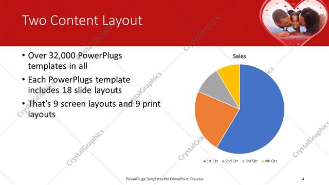Two Content presentation slide layout