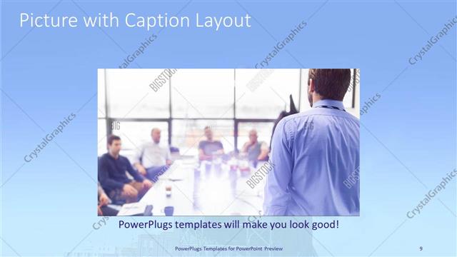 Picture with Caption presentation slide layout