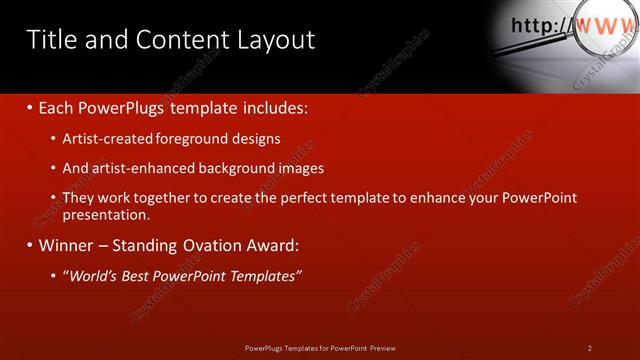 Title and Content presentation slide layout
