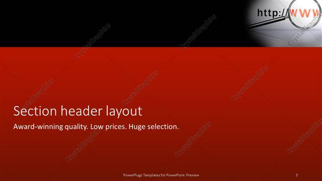 Section Header presentation slide layout