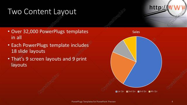 Two Content presentation slide layout
