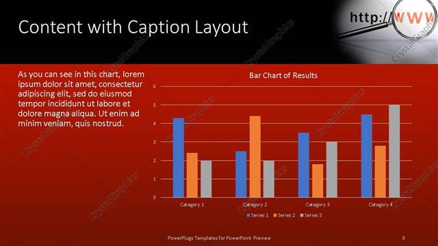 Content with Caption presentation slide layout